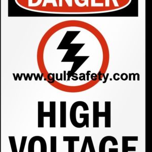 SIGN50X50 ALUM DANGER HIGH VOLTAGE